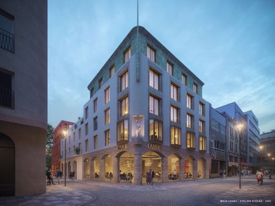 Budoucí podoba bytové rezidence Malé Lauby. Vizualizace: Ateliér Štěpán