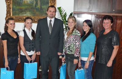 Martin Štěpánek s úspěšnými mažoretkami