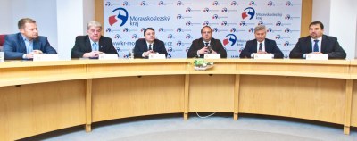 Před podpisem memoranda k mistrovství světa v ledním hokeji 2015 v Ostravě.  Foto: J. Zerzoň