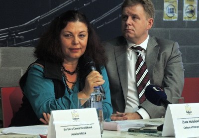 O přípravách na letošní Colours of Ostrava informovala novináře ředitelka festivalu Zlata Holušová.  Foto: J. Urban