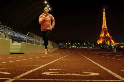 Záběr z klipu ke Kontinentálnímu poháru IAAF. 