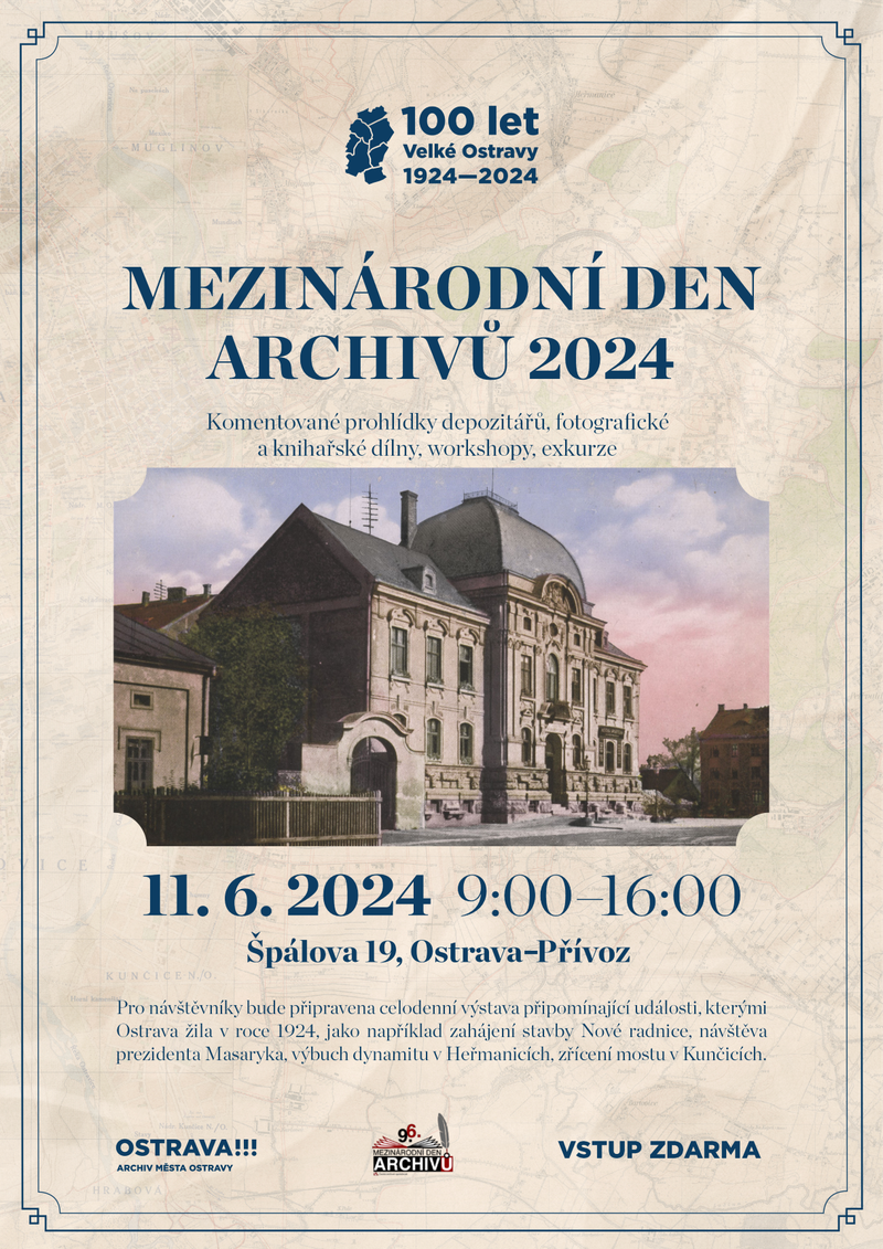 Mezinárodní den archivů 2024 – pozvánka do Archivu města Ostravy Mezinárodní den archivů 2024 – pozvánka do Archivu města Ostravy