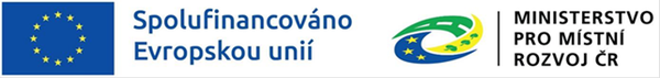 Logo spolufinancování projektu Evropskou unií a Ministerstvem pro místní rozvoj ČR
