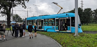 Tramvajová smyčka na Hlučínské ulici. Plán rekonstrukce byl symbolicky oznámen právě zde. Foto: MMO