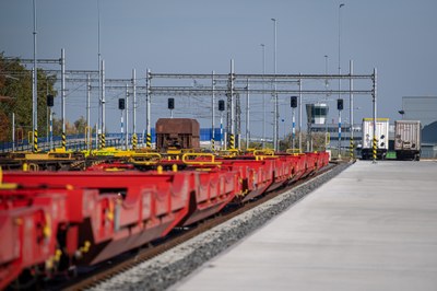 Terminál kombinované dopravy v Mošnově. Foto: Lukáš Kaboň