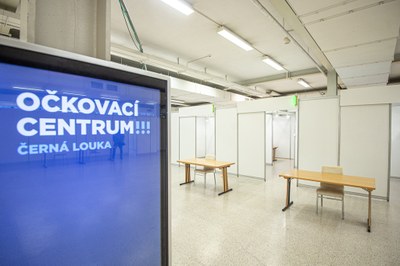 Pohled do vznikajícího očkovacího centra. Foto: Lukáš Kaboň