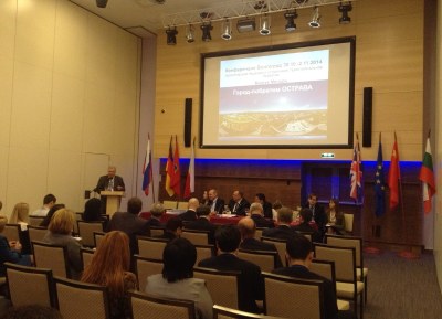 Vojtěch Mynář při prezentaci Ostravy na fóru ve Volgogradu. Foto: SMO