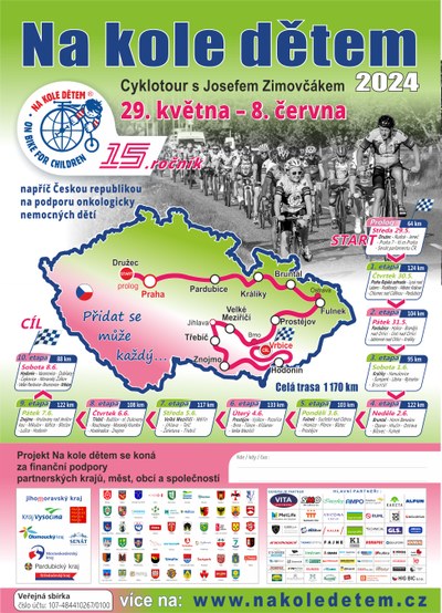 Informační plakát k cyklojízdě Na kole dětem