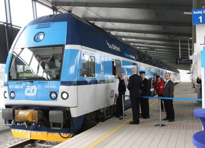 Vlaková souprava CityElefant ve stanici Mošnov, Ostrava Airport. Foto: B. Krzyžanek