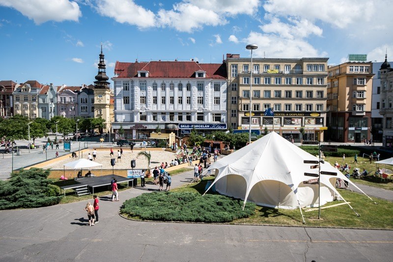 Celkový pohled na Písek v centru.