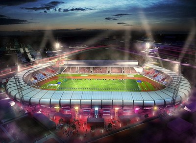 Vizualizace finální fáze stadionu