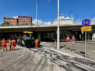 Oprava jedné z rušných ostravských cyklostezek. Foto: MAPPA