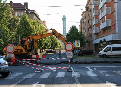 Ulice 30. dubna nebude v nejbližších dnech průjezdná. Foto: Bohuslav Krzyžanek