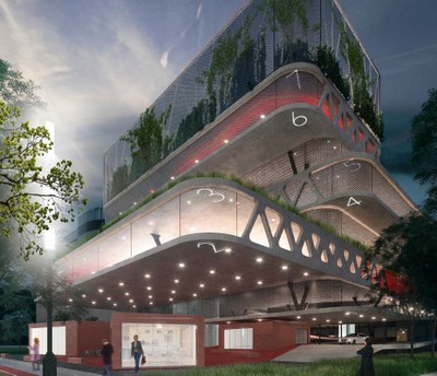 Vítězný návrh parkovacího domu od PROJEKTSTUDIO EUCZ. 