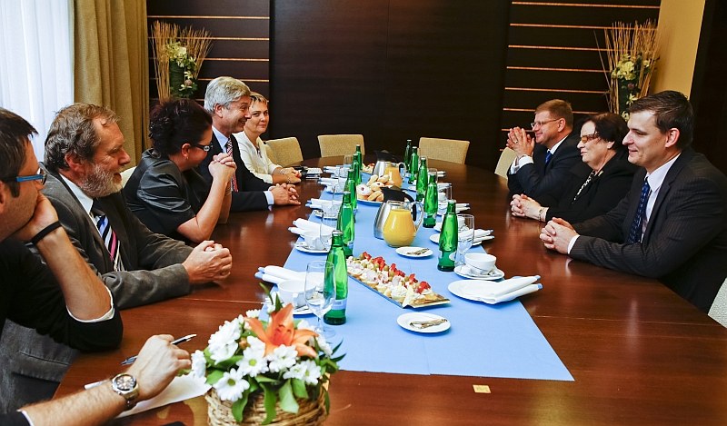 Delegace byla přijata v reprezentačních prostorách radnice