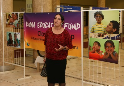 Jménem maminek zařazených do projektu Společně do školky! promluvila Žaneta Terkelyová. Foto: B. Krzyžanek