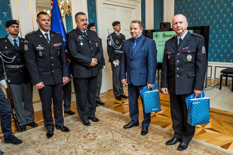 Policejní veteráni Jiří Kopeček a Petr Endlicher.