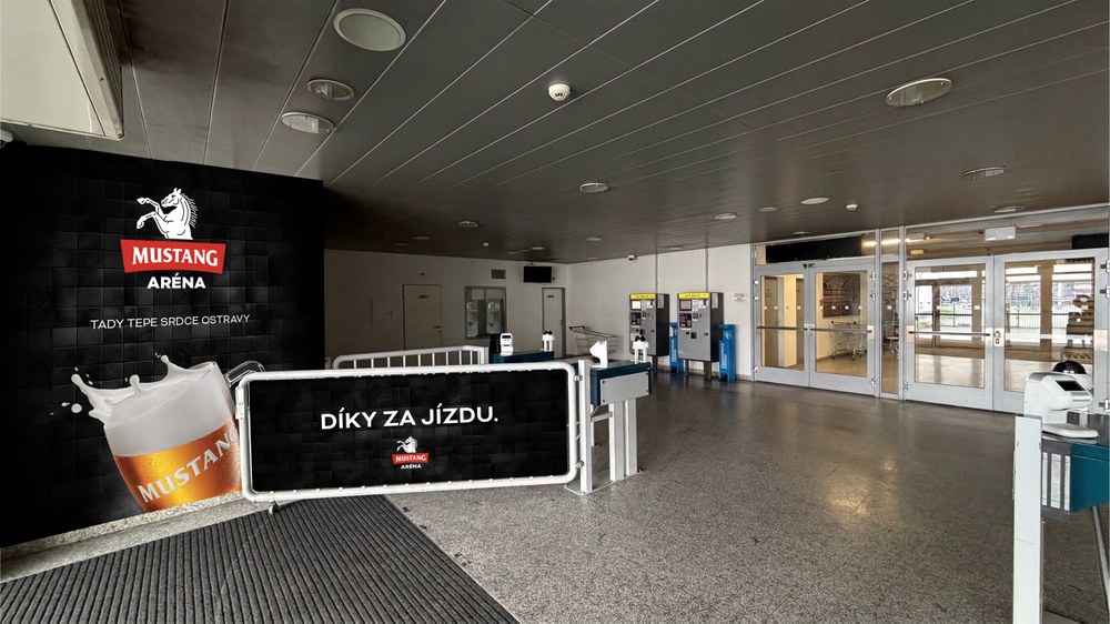 Vizualizace budoucí podoby jednoho ze vstupů do Mustang Arény Vizualizace budoucí podoby jednoho ze vstupů do Mustang Arény
