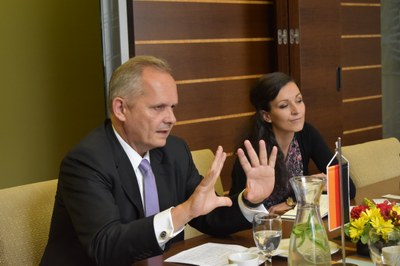 Andreas Künne při ostravské návštěvě. Foto: MMO