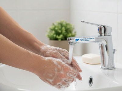 Ilustrační foto mytí rukou. Zdroj: generativní obrázek Gemini.