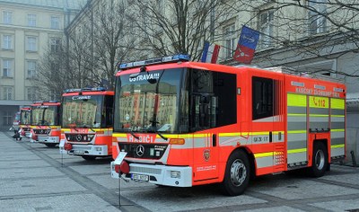 Nová hasičská auta.