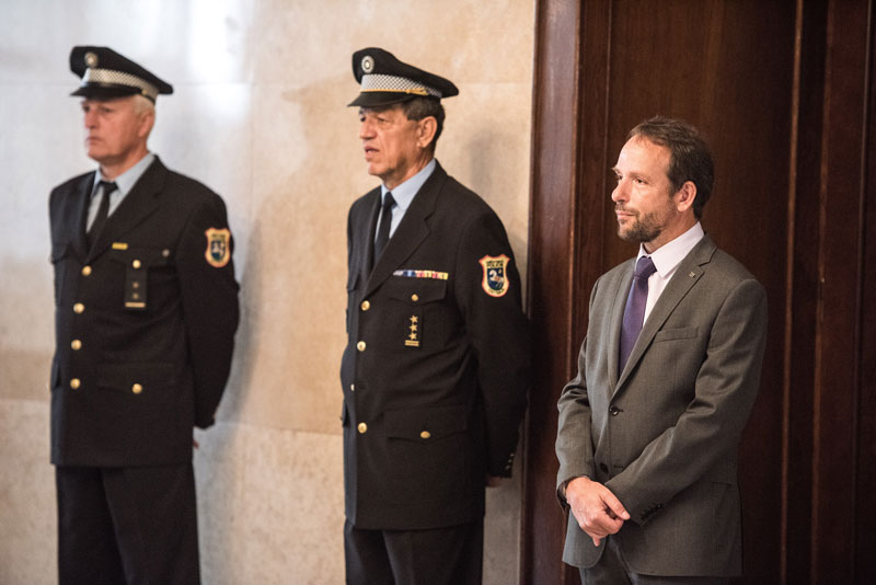 Tomáš Macura popřál hodně zdaru ve službě.