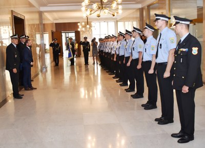 Slavnostní slib nových strážníků se odehrál v prostorách Nové radnice. Foto: René Stejskal