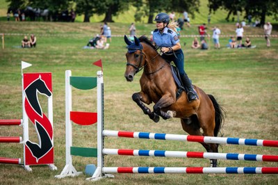 Z loňského mezinárodního setkání jízdních policií v Komenského sadech. Foto: Lukáš Kaboň