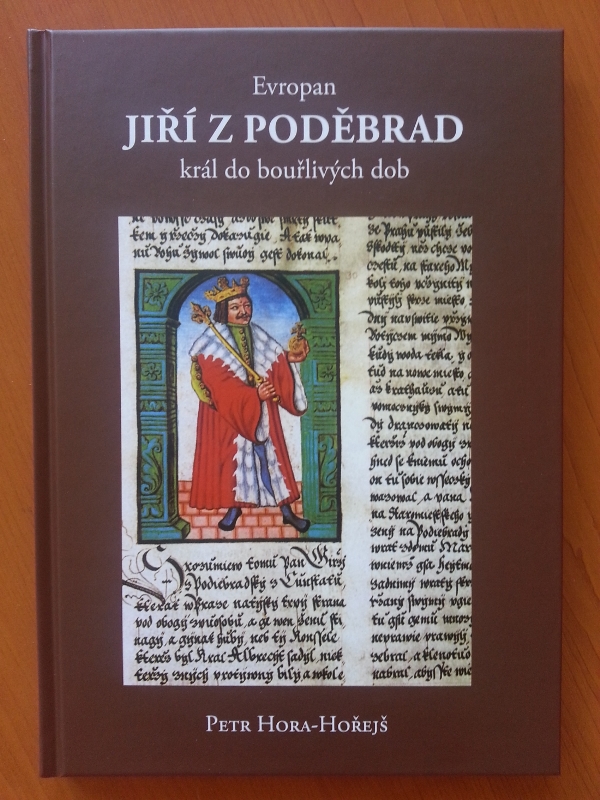 Titulní stránka knihy o králi Jiřím z Poděbrad.