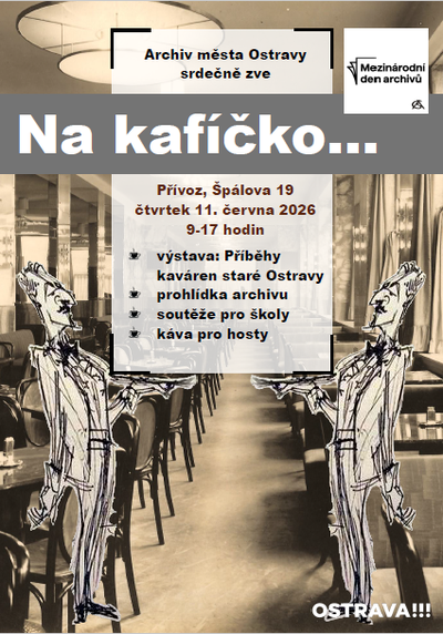 Grafická pozvánka k programu Archivu města Ostravy v rámci Mezinárodního dne archivů