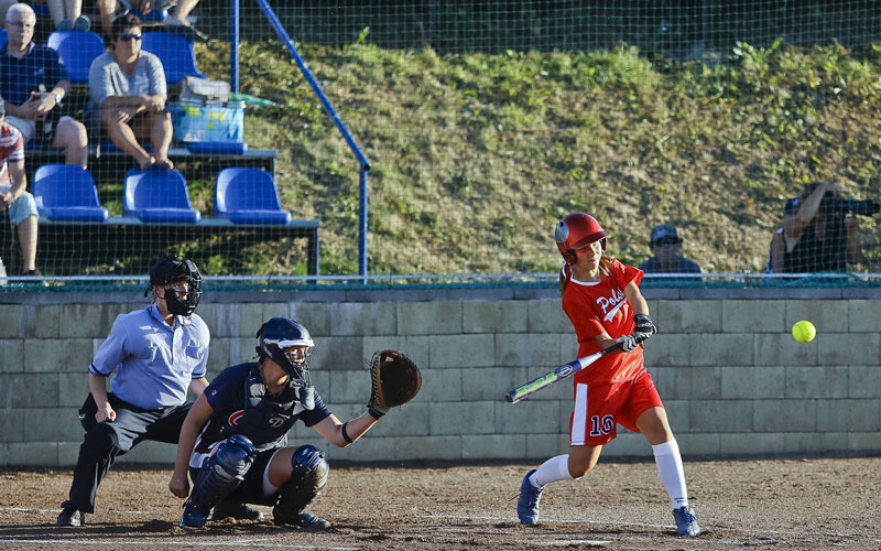 Pálkařka Polska v akci.