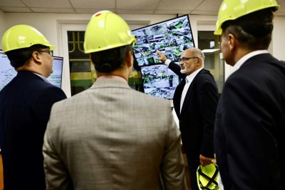 Zprovoznění nové třídící linky. Foto: Jiří Zerzoň