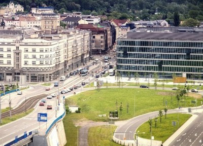 Na pozemku ve tvaru slzy by měla vyrůst minimálně dvanáctipodlažní budova. Foto: archiv MMO