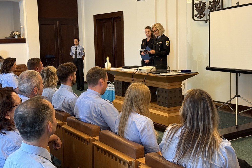 Strážníci na Nové radnici Strážníci na Nové radnici
