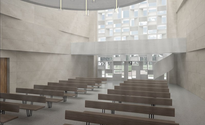 Vnitřní dispozice krematoria