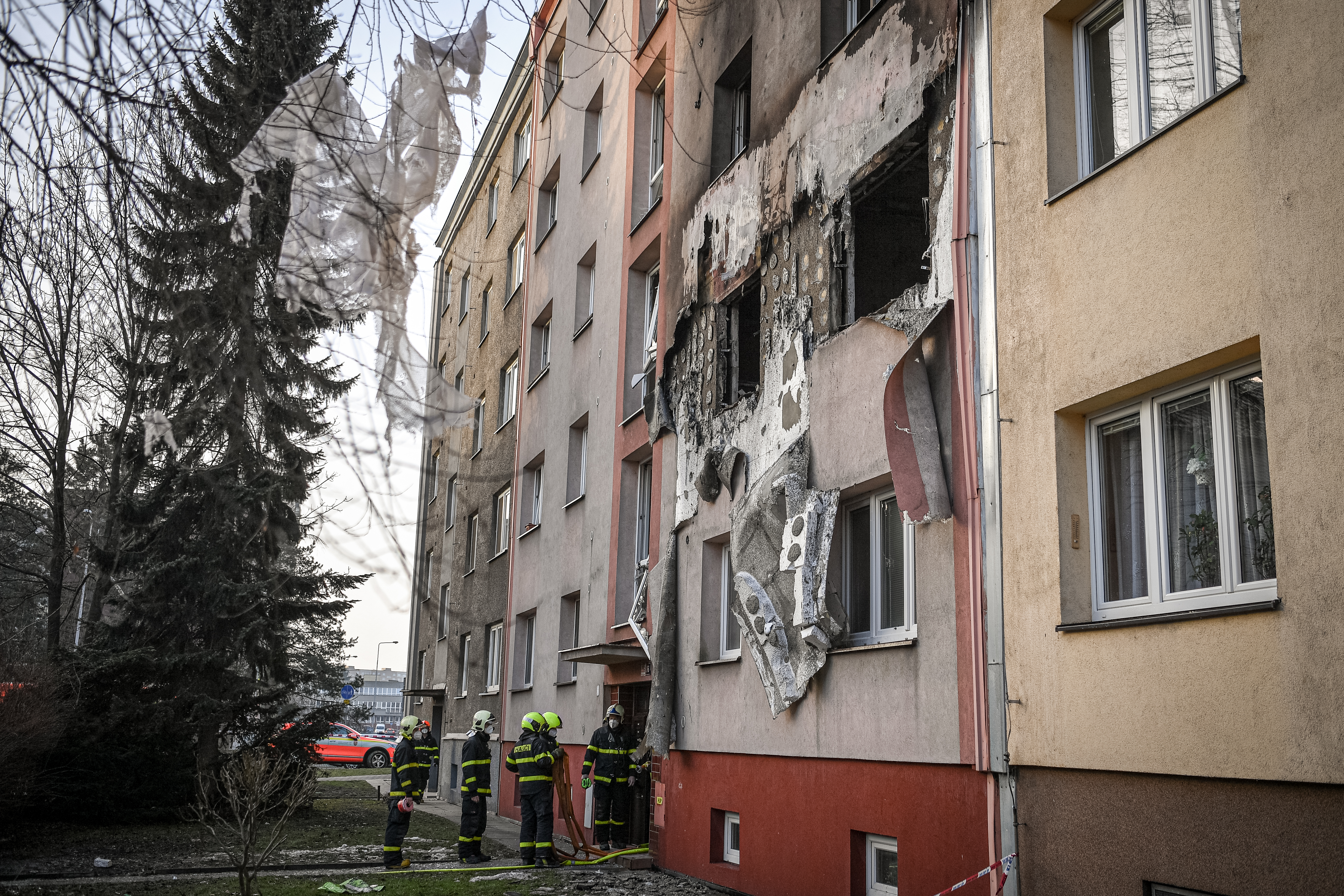 Poškozený dům v Provaznické ulici. Foto: Lukáš Kaboň