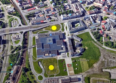 Mapka znázorňuje dva pozemky, které byly vloni nabídnuty k prodeji, nahoře Slza, dole Trojzubec. Zdroj: Archiv MMO.