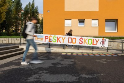 Foto z loňského ročníku Pěšky do školy. Snímek Jiří Zerzoň