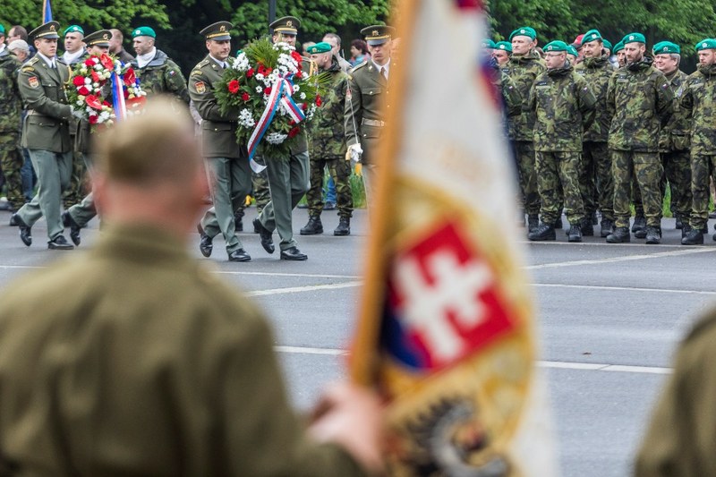 Vzpomínkový akt k 74. výročí osvobození Ostravy. 