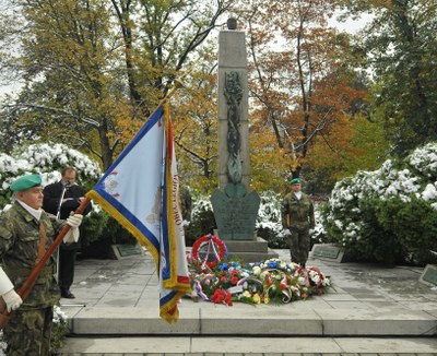 Památník bitvy u Zborova při shromáždění k výročí 28. října. Foto: Jiří Urban