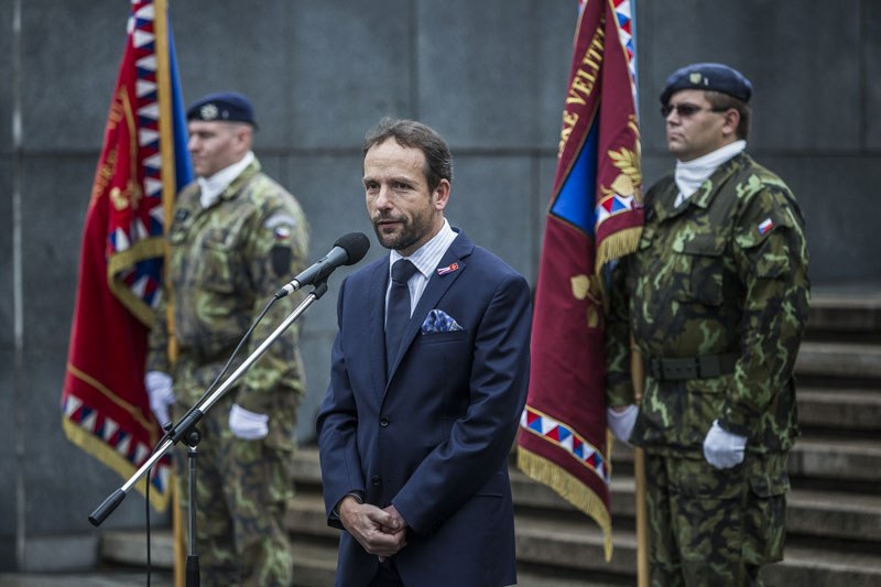 Primátor Ostravy Tomáš Macura při projevu.