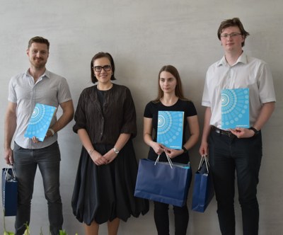 Náměstkyně primátora Andrea Hoffmannová s držiteli předchozího 4. ročníku ocenění Talent roku. Foto: MMO