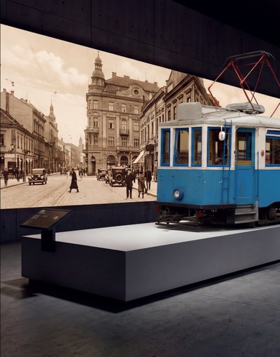 Část grafického návrhu řešení jedné z expozic. Zdroj: Konsorcium společností Yord a PROFURE