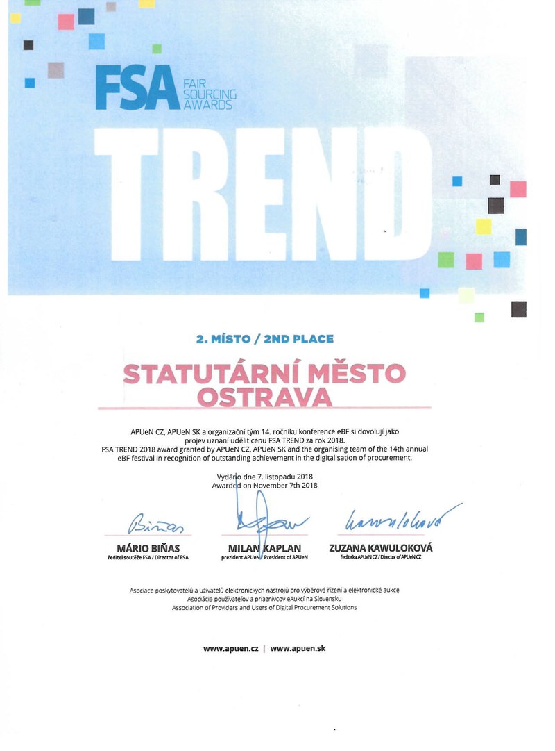 Druhé místo pro Ostravu. 