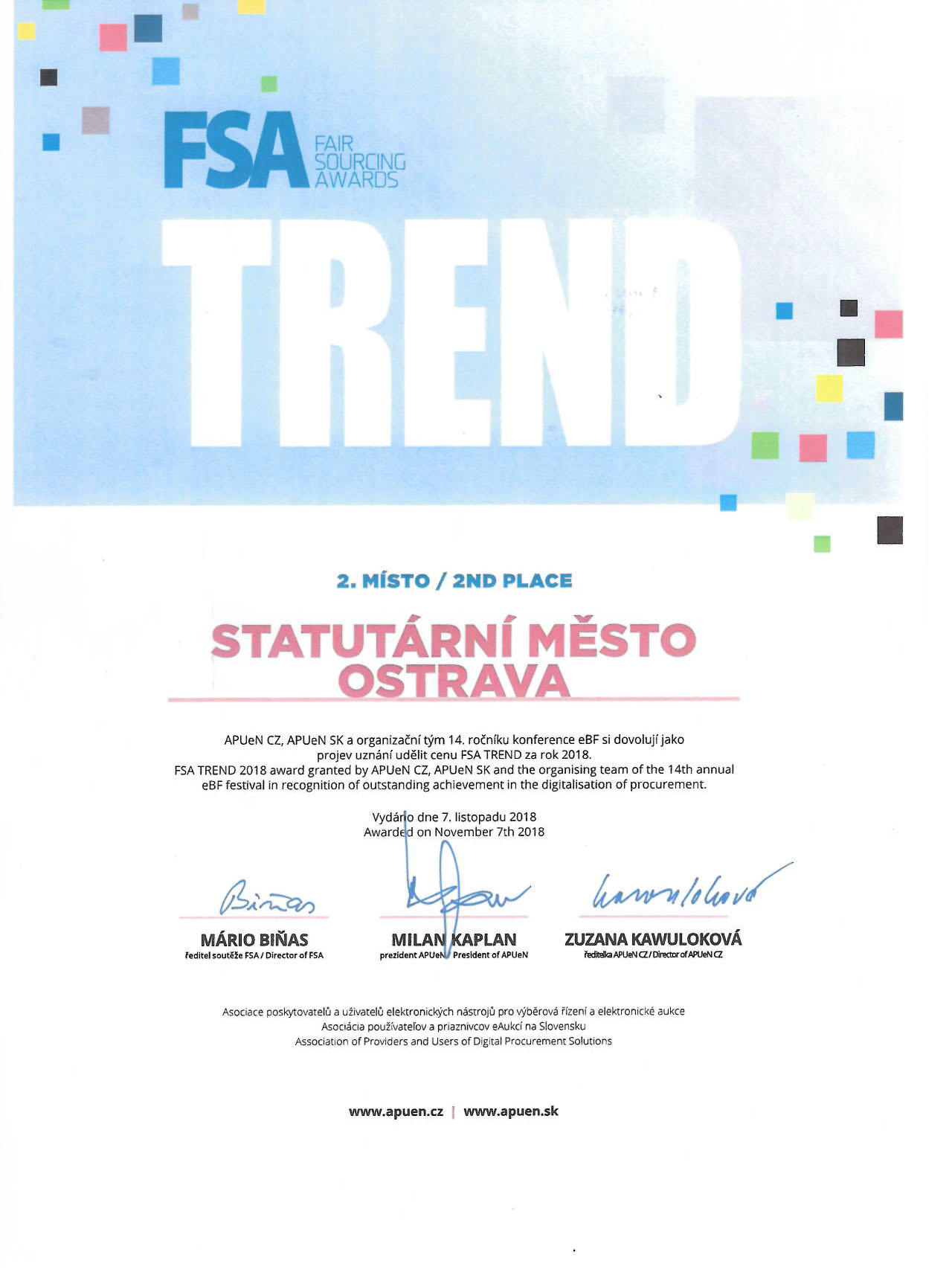 Druhé místo pro Ostravu. 