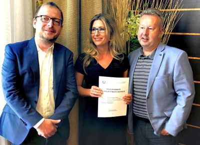 Ředitel Státního fondu pro životní prostředí Petr Valdman, náměstkyně primátora Ostravy pro životní prostředí Kateřina Šebestová a ministr životního prostředí Richard Brabec. Foto: MMO