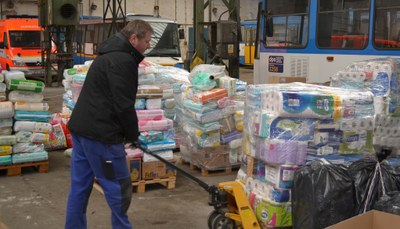 Sbírka na Ukrajinu. Foto: P. Havránek