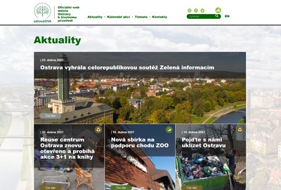 Titulní strana webu.