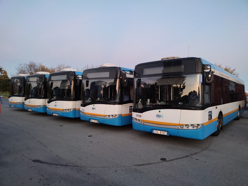 Ostravské autobusy pomáhají ve slovenských Košicích Ostravské autobusy pomáhají ve slovenských Košicích