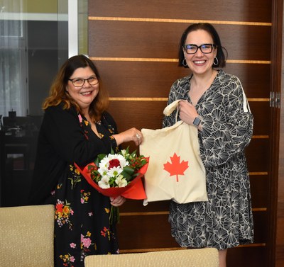Radová kanadské ambasády Kimberley Phillips s náměstkyní primátora Andreou Hoffmannovou. Foto: MMO